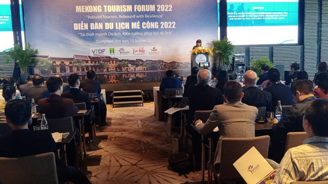 Quang cảnh Diễn đàn du lịch Mekong 2022. (Ảnh: Đoàn Hữu Trung/TTXVN) Tăng cường liên kết du lịch giữa các nước Tiểu vùng Mekong mở rộng ảnh 1