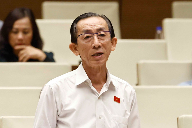Đại biểu Quốc hội Thành phố Hồ Chí Minh Trần Hoàng Ngân phát biểu ý kiến. (Ảnh: Doãn Tấn/TTXVN) ttxvn_ong tran hoang ngan 1.jpg