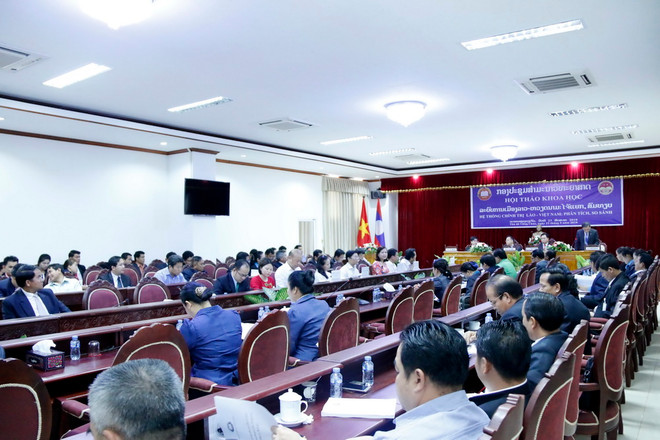 Hội thảo khoa học về hệ thống chính trị Lào-Việt Nam tại Vientiane ảnh 2