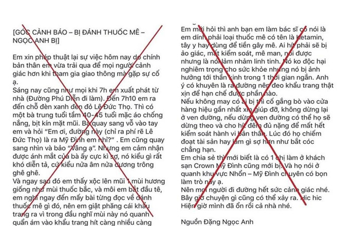 Thực hư thông tin một số người dân bị đánh thuốc mê, gây ảo giác ảnh 1