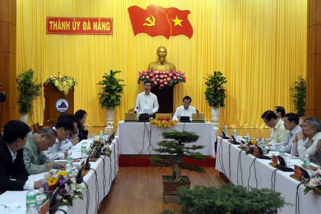 Đoàn kiểm tra của Bộ Chính trị làm việc với Thành ủy Đà Nẵng ảnh 1