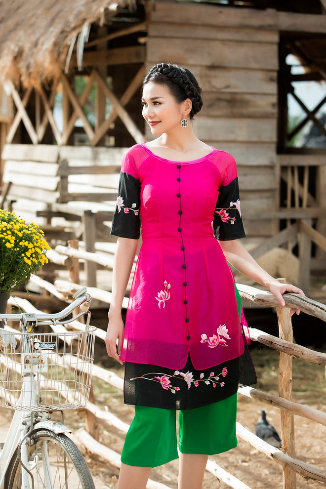 Siêu mẫu Thanh Hằng gợi ý cách chọn áo dài cách tân diện Tết ảnh 8