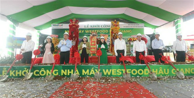 Quang cảnh Lễ Khởi công. (Ảnh: Duy Khương/TTXVN) Hậu Giang: Khởi công nhà máy chế biến nông sản quy mô lớn ở miền Tây ảnh 2