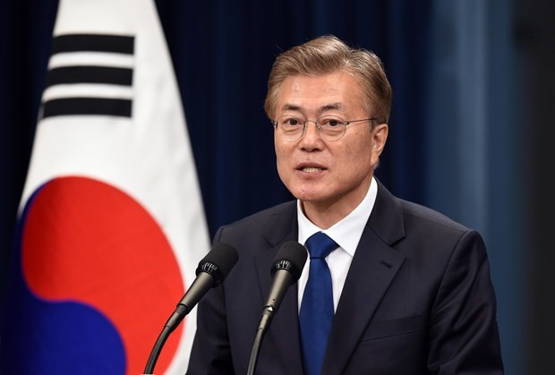 Tổng thống Hàn Quốc Moon Jae-in. (Nguồn: Getty Images) Tổng thống Hàn Quốc: Mỹ có chủ trương phù hợp trong vấn đề Triều Tiên ảnh 1