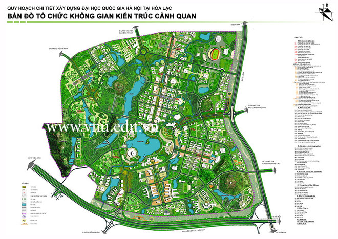 Bản vẽ Quy hoạch chi tiết xây dựng Đại học Quốc gia Hà Nội tại Hòa Lạc. Chuyển giao chủ đầu tư Dự án Đại học Quốc gia Hà Nội tại Hòa Lạc ảnh 2