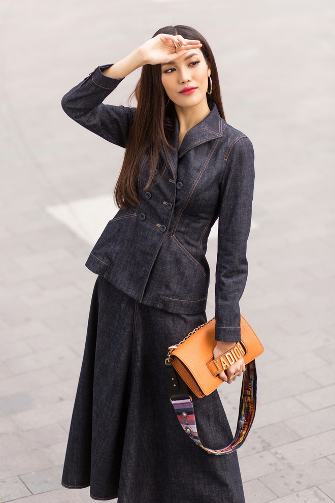 Lan Khuê “chất lừ” trong những thiết kế tông màu đỏ và đen ảnh 4