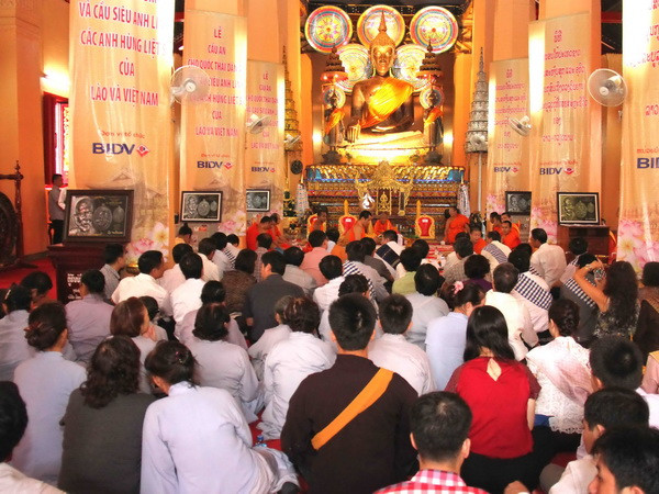 Đại lễ cầu siêu các anh hùng liệt sỹ Việt-Lào tại Vientiane ảnh 1