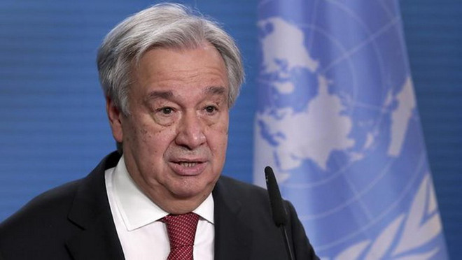 Tổng Thư ký Liên hợp quốc Antonio Guterres. (Ảnh: AP) Liên hợp quốc kêu gọi Mỹ thực thi các mục tiêu tham vọng về khí hậu ảnh 1