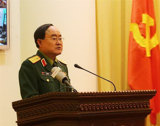 Thượng tướng Trần Đơn, Thứ trưởng Bộ Quốc phòng phát biểu. (Ảnh: TTXVN) Quân đội góp phần đặc biệt quan trọng trong phòng, chống dịch COVID-19 ảnh 2
