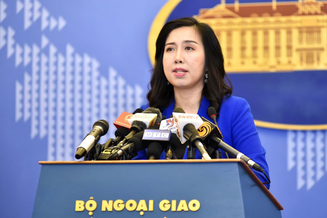 Người Phát ngôn Bộ Ngoại giao Lê Thị Thu Hằng. (Nguồn: TTXVN) Việt Nam quan tâm và theo dõi sát tình hình tại eo biển Đài Loan ảnh 1