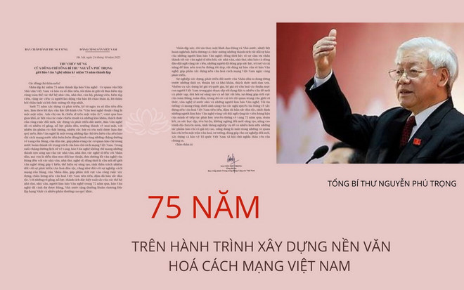 Tổng Bí thư Nguyễn Phú Trọng gửi Thư chúc mừng Báo Văn nghệ ảnh 1
