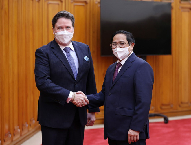 Thủ tướng Phạm Minh Chính tiếp Đại sứ Hoa Kỳ Marc Evans Knapper ảnh 1