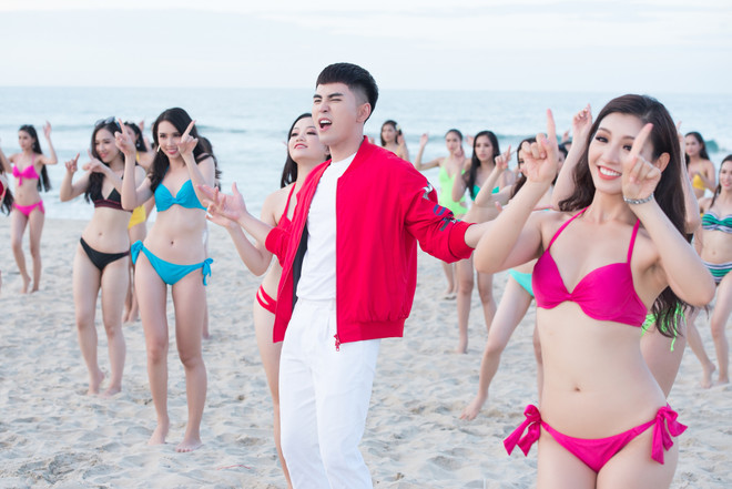 Thí sinh Hoa hậu Việt Nam 'nóng bỏng' trong MV 'Thiên đường là em' ảnh 17