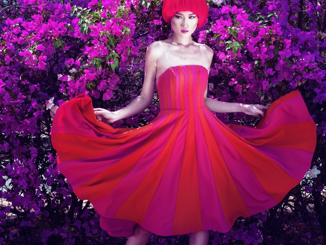 Nóng bỏng. (Ảnh: Milor Tran) Xu hướng “color block” cho thời trang Việt mùa hè 2014 ảnh 2
