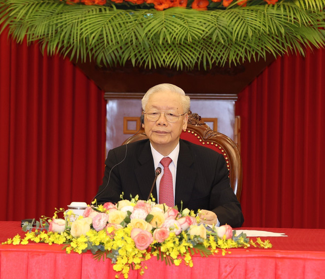 [Photo] Hình ảnh cuộc điện đàm giữa Tổng Bí thư với Thủ tướng Ấn Độ ảnh 2