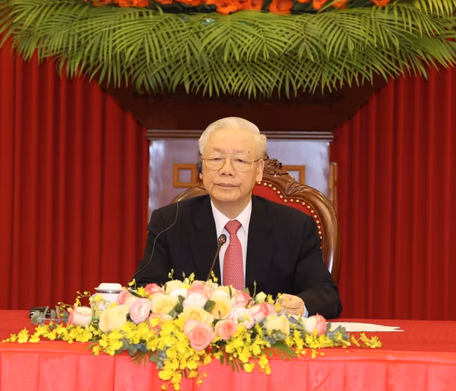 [Photo] Hình ảnh cuộc điện đàm giữa Tổng Bí thư với Thủ tướng Ấn Độ ảnh 2