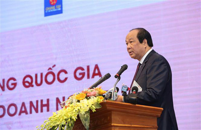 Bộ trưởng, Chủ nhiệm Văn phòng Chính phủ Mai Tiến Dũng, Chủ tịch Hội đồng tư vấn cải cách thủ tục hành chính của Thủ tướng Chính phủ phát biểu khai mạc hội nghị. (Ảnh: Dương Giang/TTXVN) 'Bao giờ doanh nghiệp nhận được tiền hỗ trợ khó khăn do COVID-19?' ảnh 1