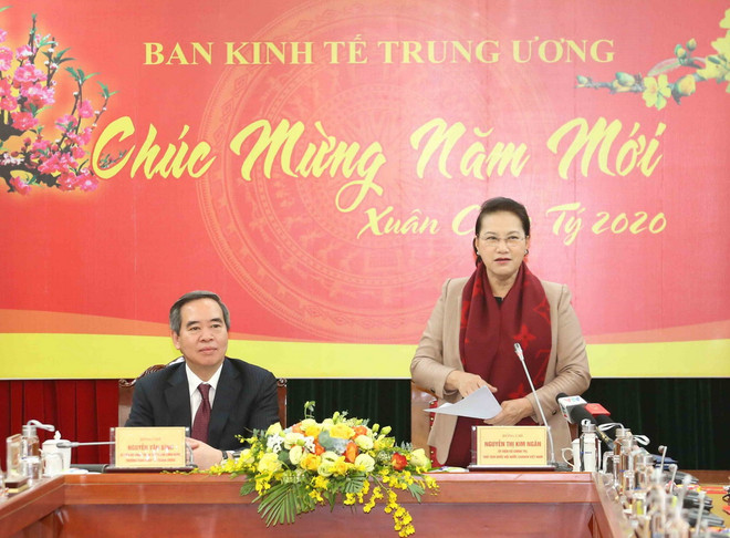 Chủ tịch Quốc hội Nguyễn Thị Kim Ngân làm việc với Ban Kinh tế TW ảnh 1
