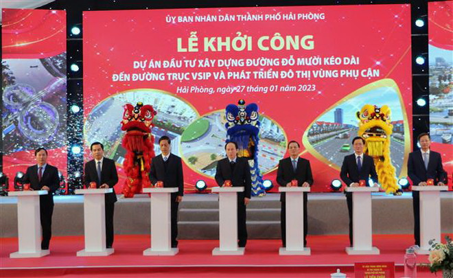 Hải Phòng khởi công đường Đỗ Mười kéo dài, tổng vốn trên 1.000 tỷ đồng ảnh 1