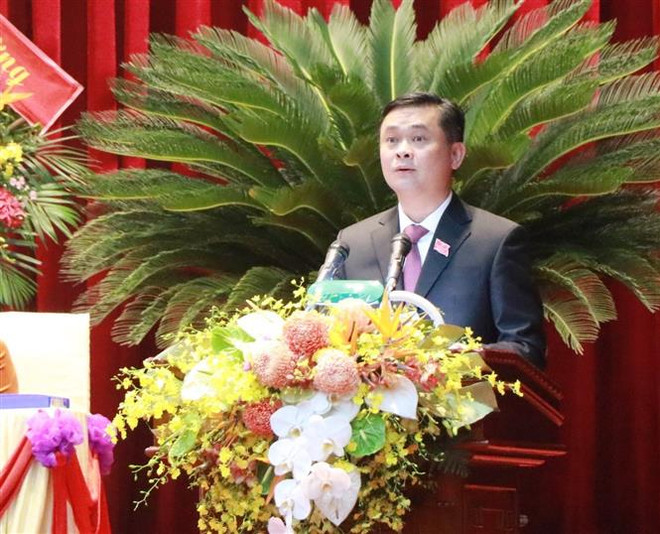 Đồng chí Thái Thanh Quý tái đắc cử Bí thư Tỉnh ủy Nghệ An. (Ảnh: Nguyễn Oanh/TTXVN) Ông Thái Thanh Quý tái đắc cử Bí thư Tỉnh ủy Nghệ An khóa XIX ảnh 1