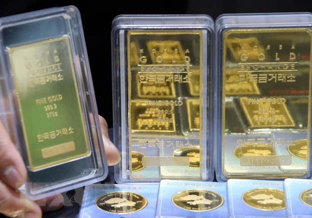 Ảnh minh hoạ (Nguồn: Yonhap/TTXVN) Giá vàng châu Á tiếp tục giảm xuống do đồng USD mạnh lên ảnh 1