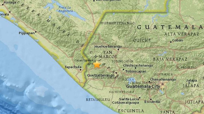(Nguồn: USGS) Động đất 7 độ Richter rung chuyển khu vực ngoài khơi Guatemala ảnh 1