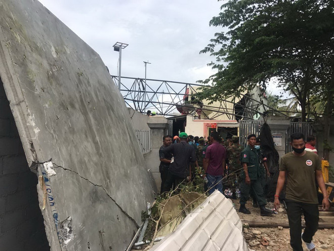 Campuchia: Sập cần cẩu xây dựng tại Banteay Meanchey, 5 người chết ảnh 2