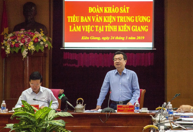 Đoàn Tiểu ban Văn kiện Đại hội XIII của Đảng làm việc tại Kiên Giang ảnh 1