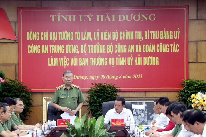 Bộ trưởng Tô Lâm: Xây dựng Hải Dương trở thành 'tỉnh thông minh' ảnh 1