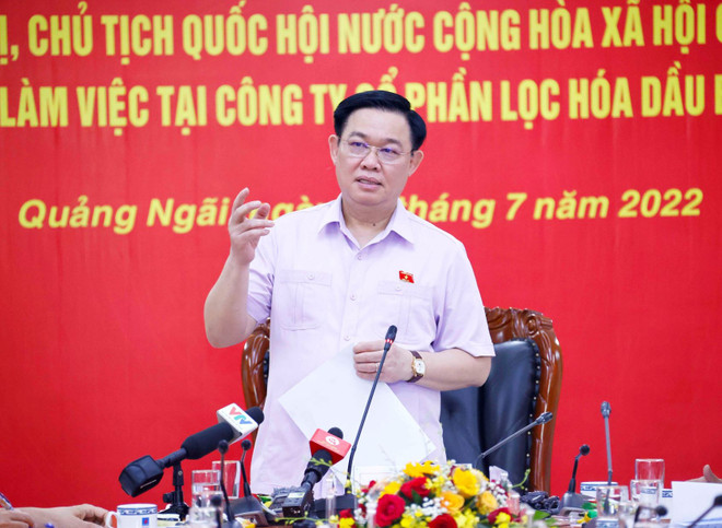 Chủ tịch Quốc hội Vương Đình Huệ phát biểu. (Ảnh: Doãn Tấn/TTXVN) Chủ tịch Quốc hội: Quyết liệt xử lý các dự án yếu kém, thua lỗ kéo dài ảnh 1