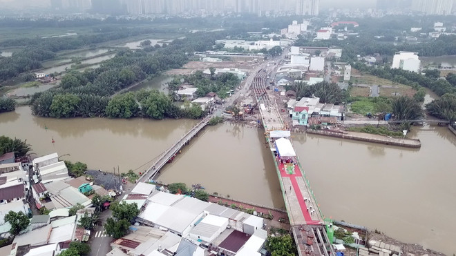 Thành phố Hồ Chí Minh hợp long cầu Phước Lộc sau 8 năm triển khai ảnh 1