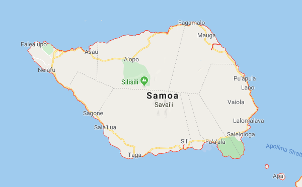 Đảo quốc Samoa. (Nguồn: Google Maps) Động đất mạnh ngoài khơi đảo quốc Samoa ở Thái Bình Dương ảnh 1