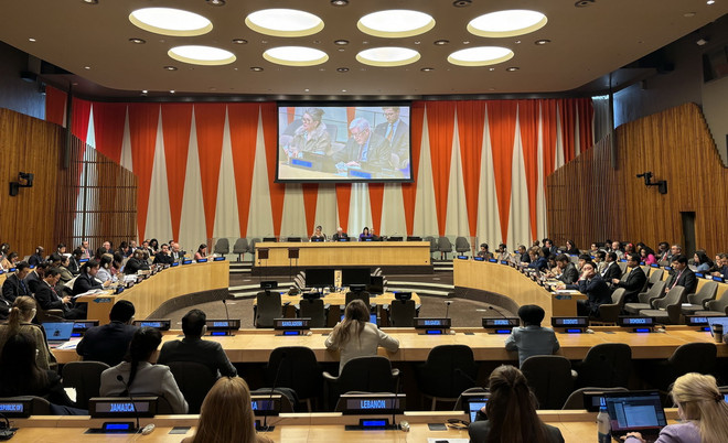 Toàn cảnh phiên họp của Hội đồng Kinh tế Xã hội Liên hợp quốc (ECOSOC). (Ảnh: Thanh Tuấn/TTXVN) ttxvn_binh dang gioi 1.jpg