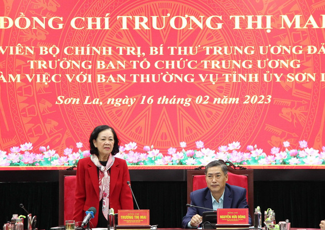 Bà Trương Thị Mai: Sơn La cần tiếp tục quan tâm đến công tác cán bộ ảnh 1