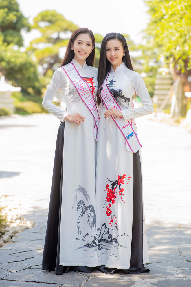 Top 3 Hoa hậu Việt Nam thướt tha áo dài trong Lễ hội Mặt Trời mọc ảnh 9