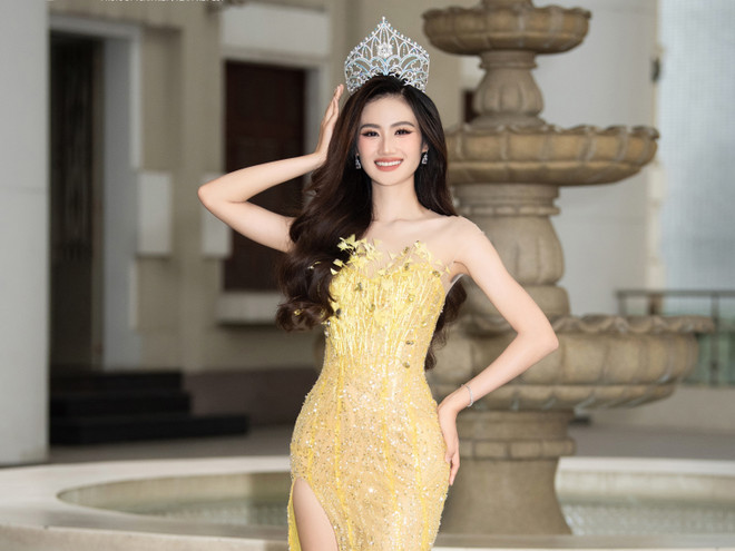Huỳnh Trần Ý Nhi đại diện nhan sắc Việt ở Miss World lần thứ 72. (Ảnh: CTV/Vietnam+) HH Y NHI (5).jpg