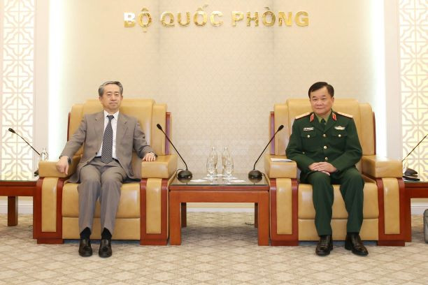 Quang cảnh buổi tiếp. (Ảnh: Hồng Pha/TTXVN phát) Việt Nam-Trung Quốc tiếp tục đẩy mạnh hợp tác về quốc phòng ảnh 1