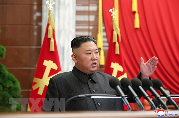 Nhà lãnh đạo Kim Jong-un. (Ảnh: Yonhap/TTXVN) Triều Tiên đánh giá cao quan hệ tốt đẹp với Trung Quốc ảnh 1