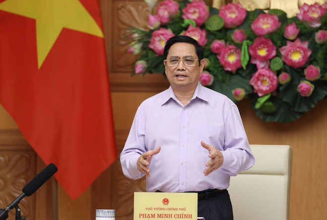 Thủ tướng Phạm Minh Chính kết luận hội nghị đẩy nhanh giải ngân vốn đầu tư công. (Ảnh: Dương Giang/TTXVN) Thủ tướng: Đẩy nhanh tiến độ, chống tiêu cực trong đầu tư công ảnh 3