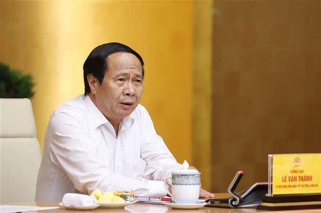 Phó Thủ tướng Lê Văn Thành phát biểu. (Ảnh: Dương Giang/TTXVN) Thủ tướng: Đẩy nhanh tiến độ, chống tiêu cực trong đầu tư công ảnh 2