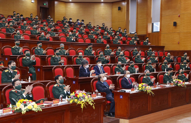 Chủ tịch nước thăm và làm việc tại Trường Sỹ quan Chính trị ảnh 5