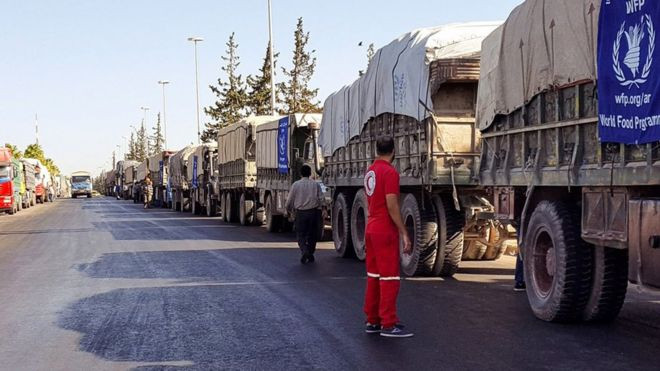 Nga: Đoàn xe viện trợ tại Syria bị bắt lửa, không phải bị tấn công ảnh 1