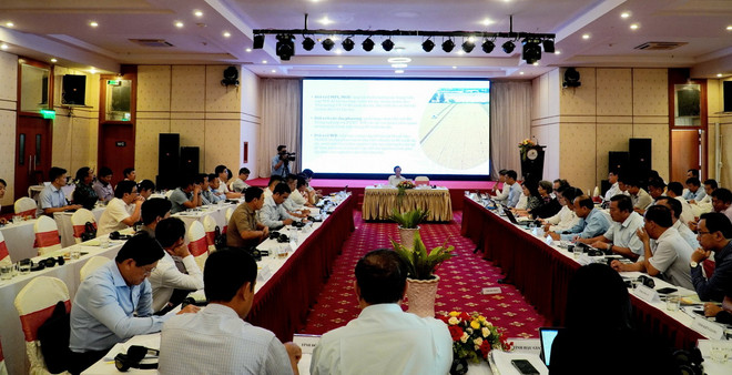 Quang cảnh buổi làm việc. (Ảnh: Thu Hiền/TTXVN) ttxvn_lua chat luong cao.jpg