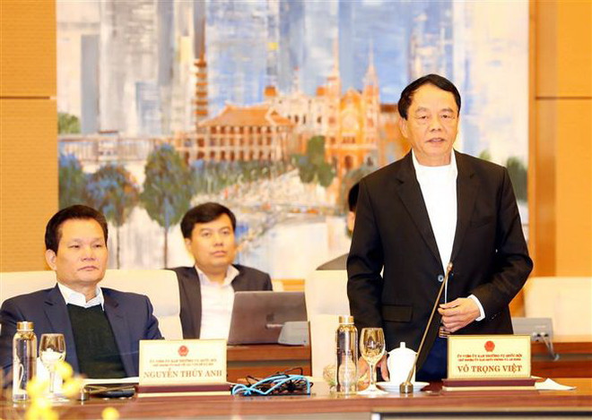 Chủ nhiệm Ủy ban Quốc phòng-An ninh của Quốc hội Võ Trọng Việt phát biểu. (Ảnh: Trọng Đức/TTXVN) Đề xuất phương án tăng tỷ lệ đại biểu Quốc hội chuyên trách ảnh 2