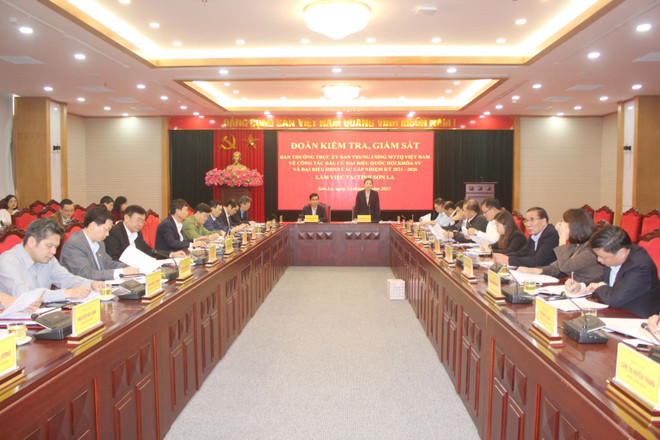 Kiểm tra, giám sát công tác chuẩn bị bầu cử tại tỉnh Sơn La ảnh 1