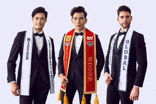 Mister International 2018, Seung Hwan Lee (trái), và Mister Global 2017, Pedro Henrique (phải), sẽ về Việt Nam cùng Manhunt International 2017 Trương Ngọc Tình tìm kiếm những gương mặt mẫu nam tiềm năng nhất. (Ảnh: Quang Khuê) Lần đầu tiên tổ chức cuộc thi 'Người mẫu nam-Việt Nam 2018' ảnh 2