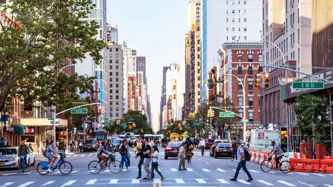 Một góc thành phố New York, Mỹ. (Nguồn: Shutterstock) Công bố bảng xếp hạng 10 thành phố giàu nhất thế giới năm 2023 ảnh 1
