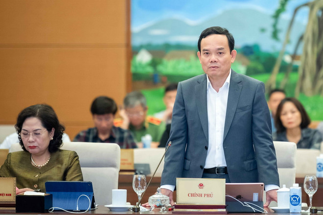 Phó Thủ tướng Trần Lưu Quang phát biểu. (Ảnh: Doãn Tấn/TTXVN) Xử lý có hiệu quả vấn đề sở hữu chéo trong các tổ chức tín dụng ảnh 2