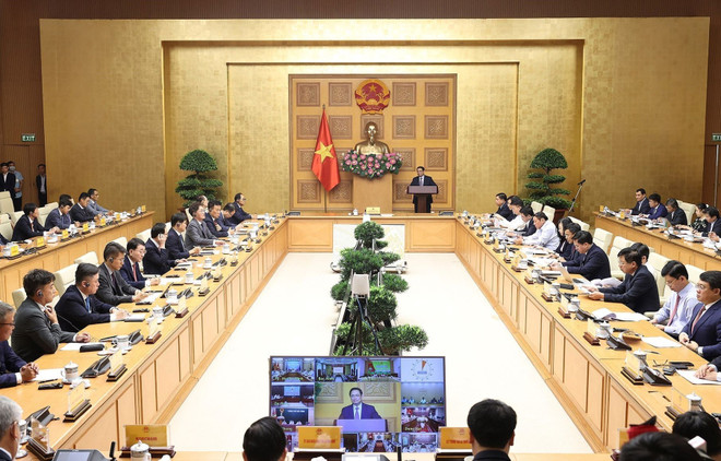 Quang cảnh buổi làm việc. (Ảnh: Dương Giang/TTXVN) 'Đưa Việt Nam sớm trở thành trung tâm trong chuỗi giá trị khu vực' ảnh 2