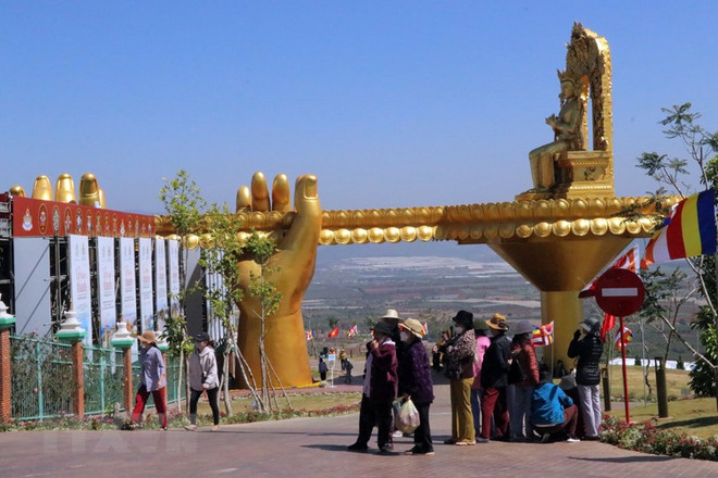 Một góc Không gian văn hóa tâm linh Phật giáo Samten Hills Dalat. (Ảnh: TTXVN phát) UBND tỉnh Lâm Đồng lên tiếng về hoạt động của Samten Hills Dalat ảnh 1